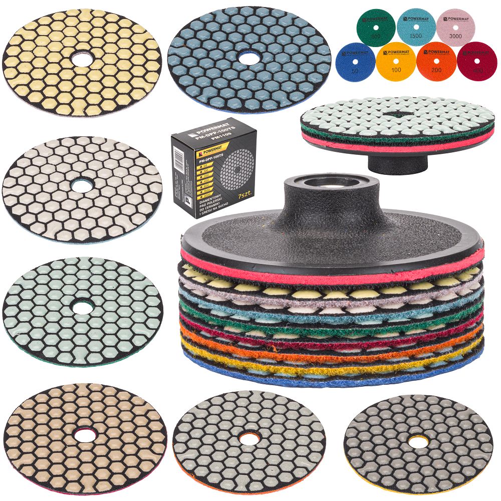 Sada diamantových kotoučů 7ks PM-DPP-100TS POWERMAT