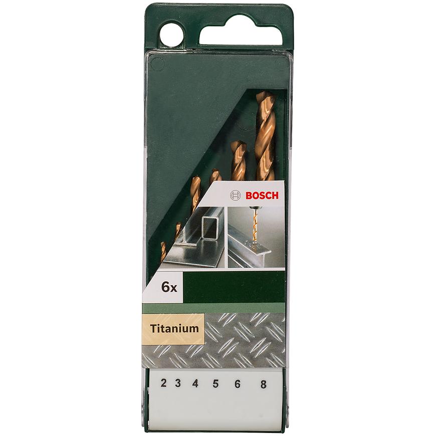 6-dílná sada vrtáků HSS-TIN 2