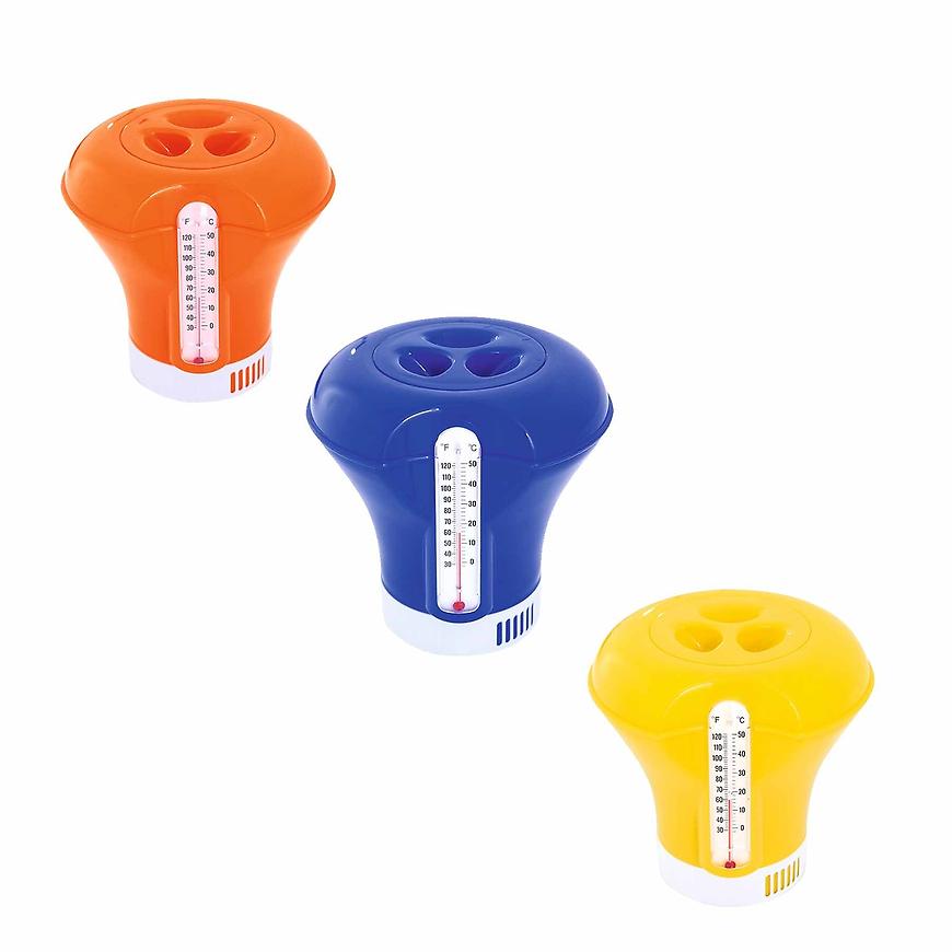 BESTWAY PLOVÁK FLOWCLEAR - DÁVKOVAČ CHLORU S BAZÉNOVÝM TEPLOMĚREM 58209 Bestway