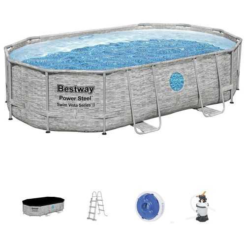 Bazén Power Steel Swim Vista 4.88 x 3.05 x 1.07m s filtrací vzor kámen