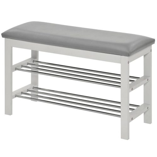 Botník se sedákem GC0835 bílá/šedá Baumax