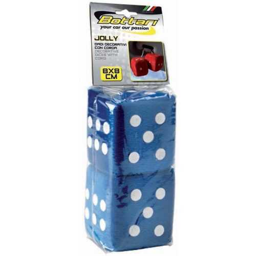 Dekorace kostky Jolly modré 8x8 cm Bottari