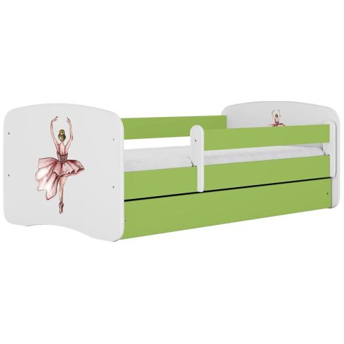 Dětská postel Babydreams+SZ+M zelená 80x160 Balerína Baumax