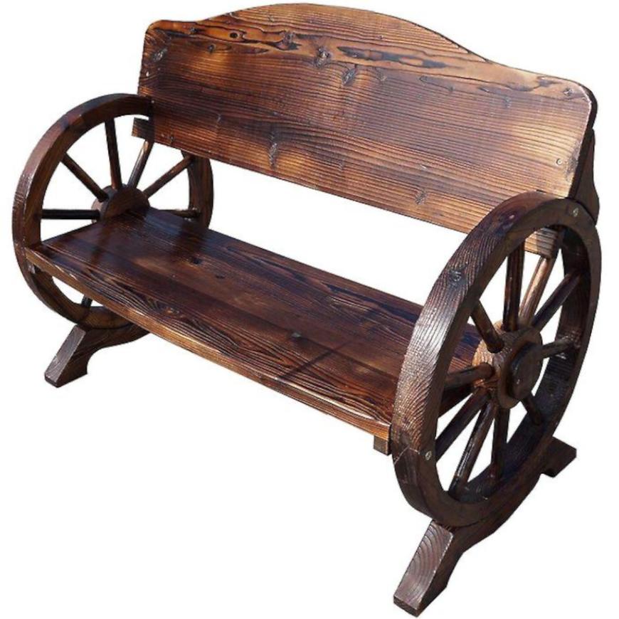 Dřevěná lavička s opěradlem Baumax