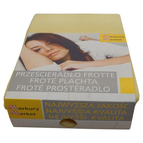 Froté prostěradlo s napínací gumou žluté 0