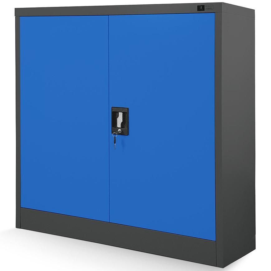Kancelářská skříň Beata kov antracit/modrý Baumax