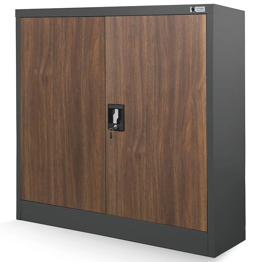 Kancelářská skříň Beata kov antracit/ořech Baumax