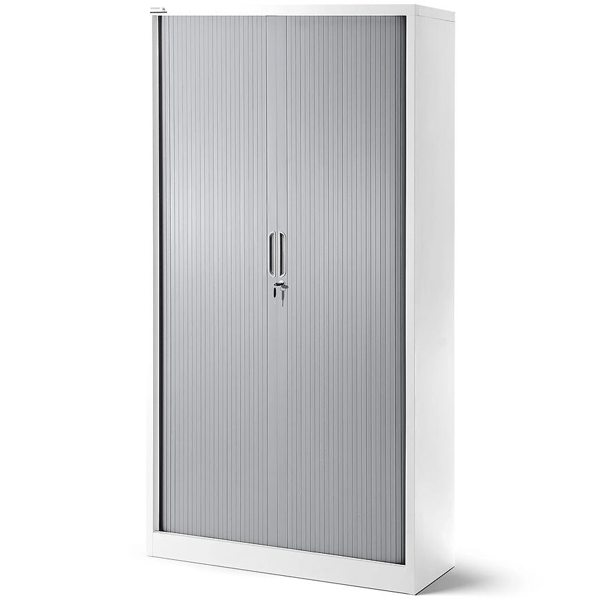 Kancelářská skříň Damian kov bílá/šedá Baumax