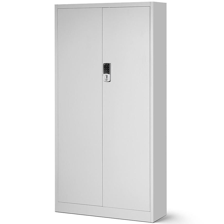 Kancelářská skříň Daniel + elektrický zámek kov šedá Baumax