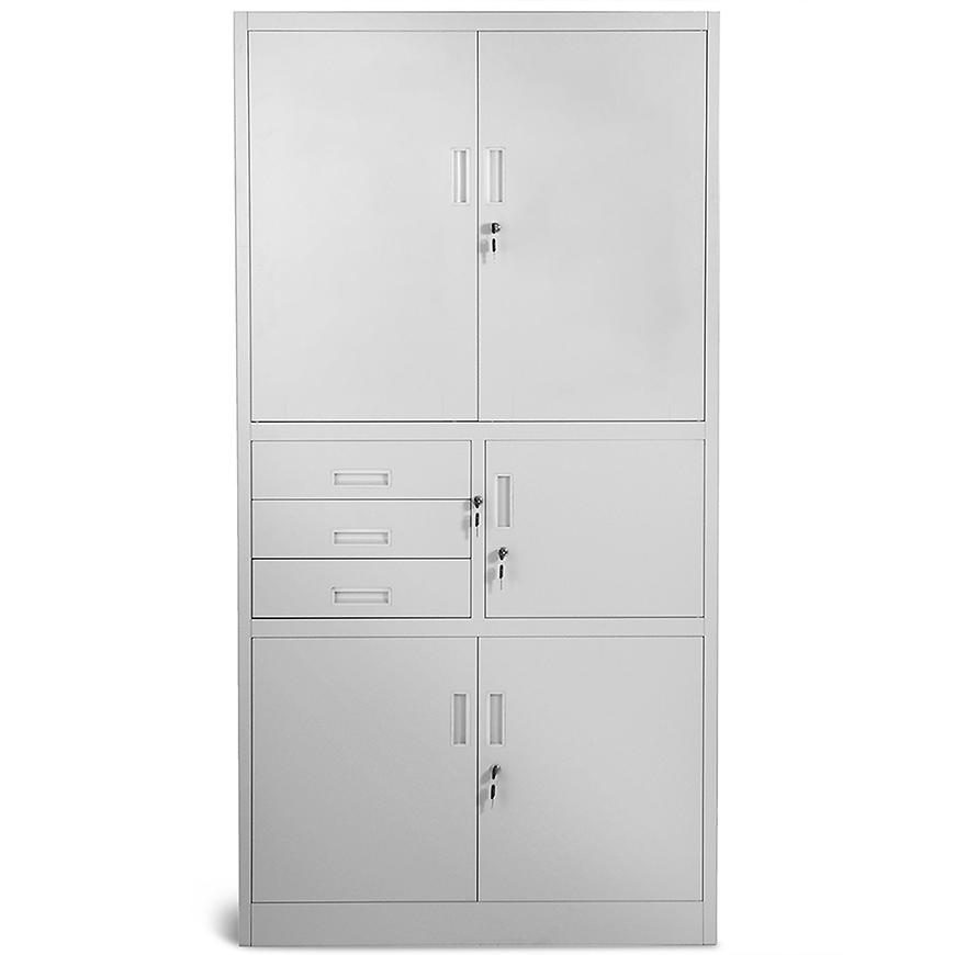 Kancelářská skříň Filip II kov šedá Baumax