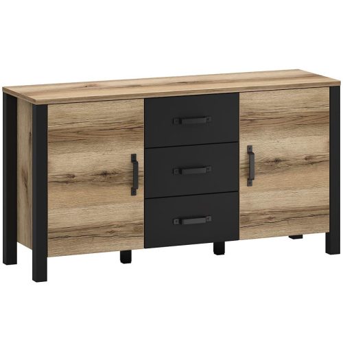 Komoda 2d3s Derby E Light + Black Baumax