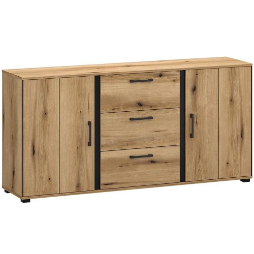 Komoda 2d3s Kendal E Light + Black Baumax