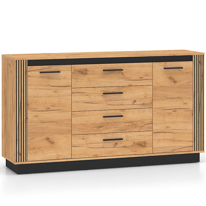 Komoda Urso 06 dub craft zlatá/černá Baumax