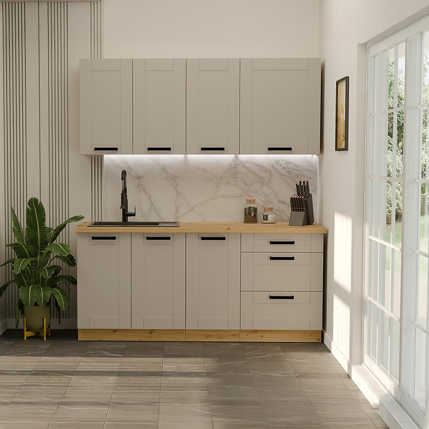 Kuchyňská linka Luna Claygrey/artisan 180 cm bez pracovní desky Baumax