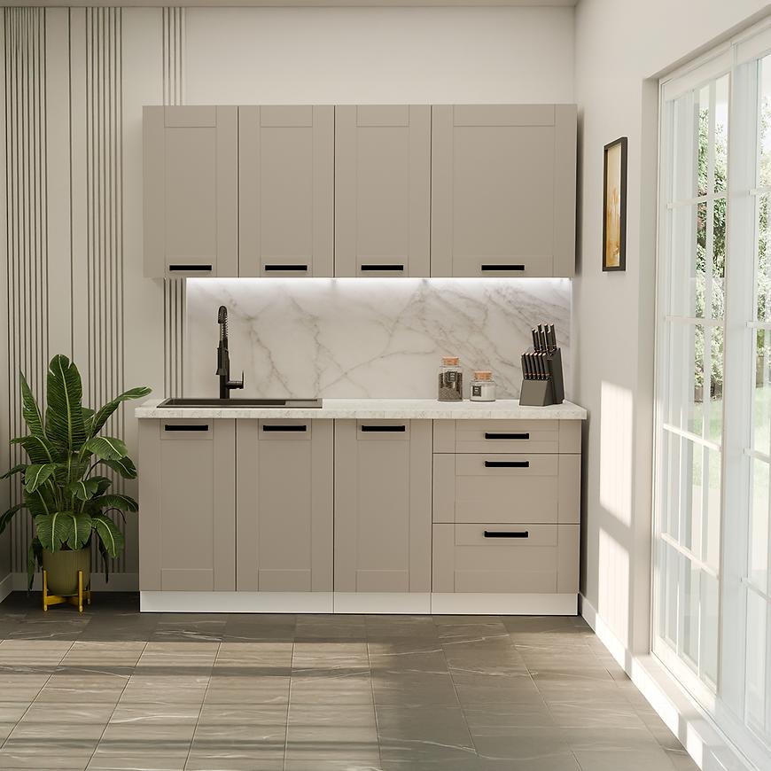 Kuchyňská linka Luna Claygrey/bílá 180 cm bez pracovní desky Baumax