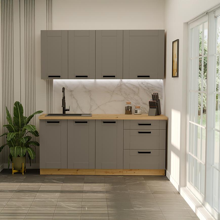 Kuchyňská linka Luna Dustgrey/artisan 180 cm bez pracovní desky Baumax