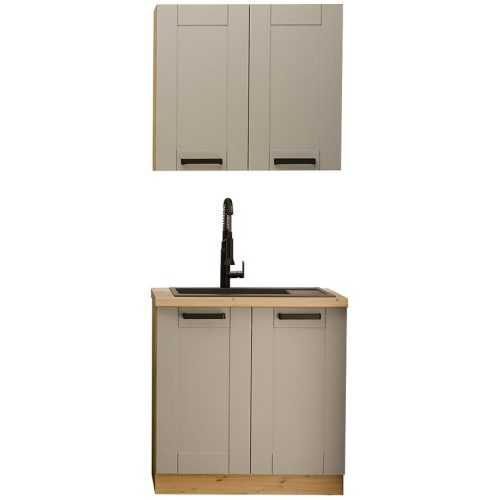 Kuchyňská linka Luna claygrey/artisan 80cm bez pracovní desky Baumax