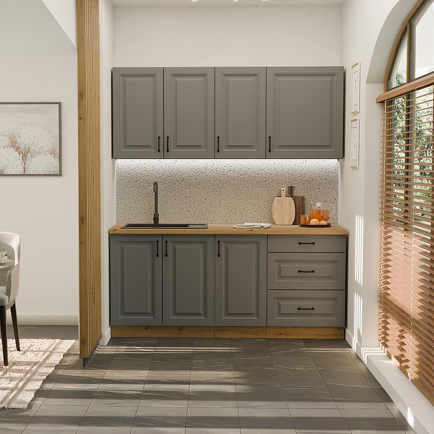 Kuchyňská linka Stilo Dustgrey/artisan 180 cm bez pracovní desky Baumax