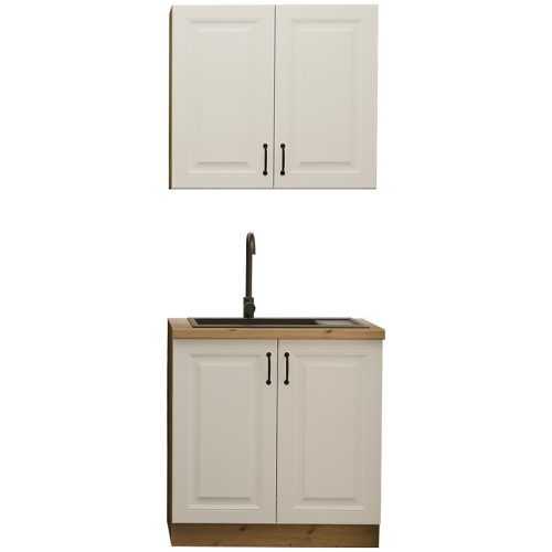 Kuchyňská linka Stilo bílá/artisan 80cm bez pracovní desky Baumax