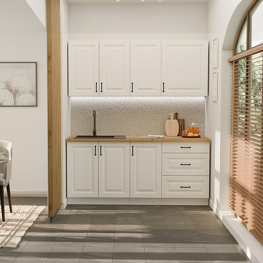 Kuchyňská linka Stilo bílá/bílá 180 cm bez pracovní desky Baumax