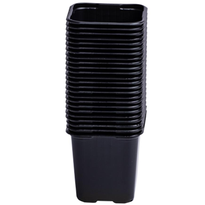 Květináč výsadbový hranatý černý 24ks Baumax