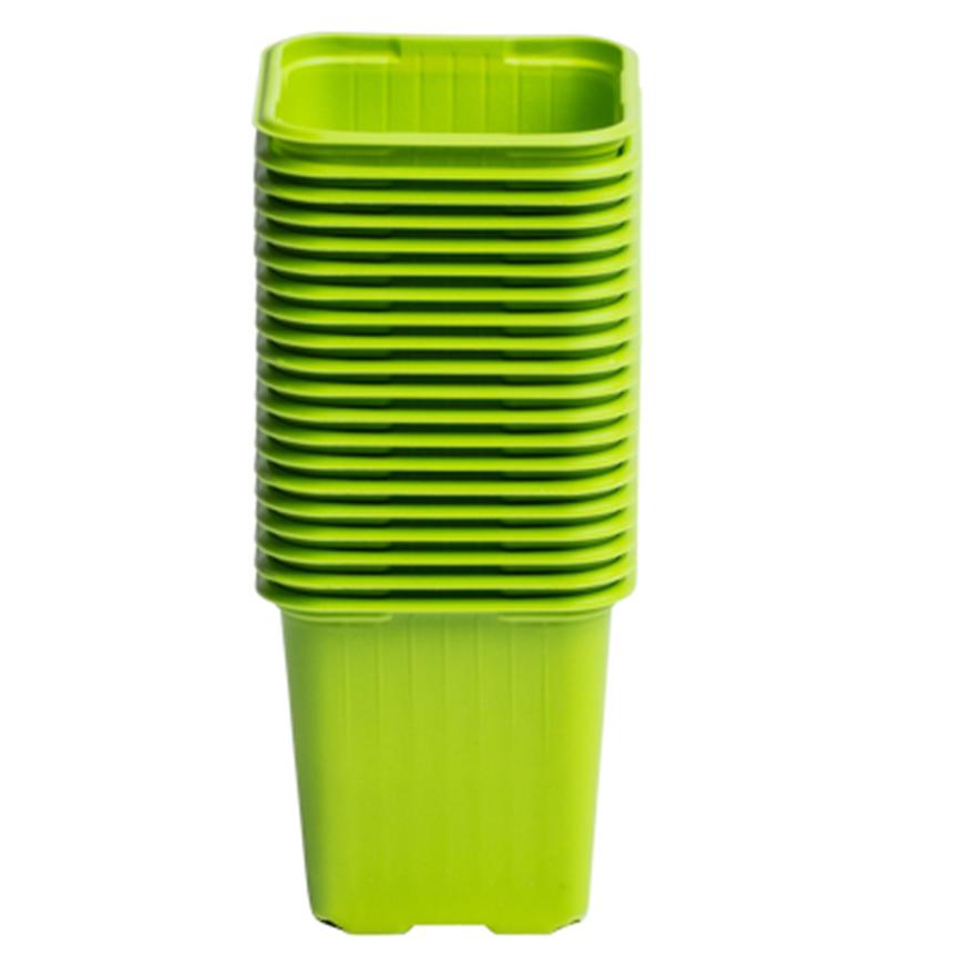 Květináč výsadbový hranatý zelený 24ks Baumax