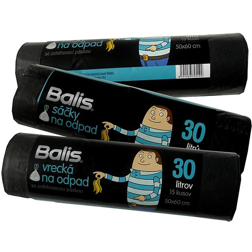 Ldpe odpadní sáčky balis 30l zatahovací 15ks Baumax