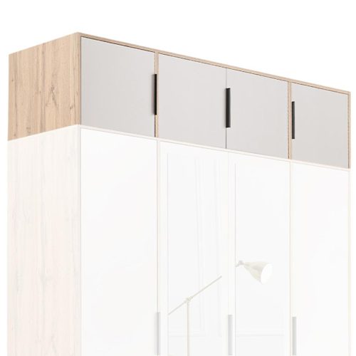 Nástavec Duarte D4 kašmír/dub wotan/zrcadlo Baumax