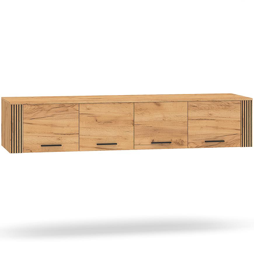 Nástavec Skříň Urso 10 4D dub craft zlatá/černá Baumax