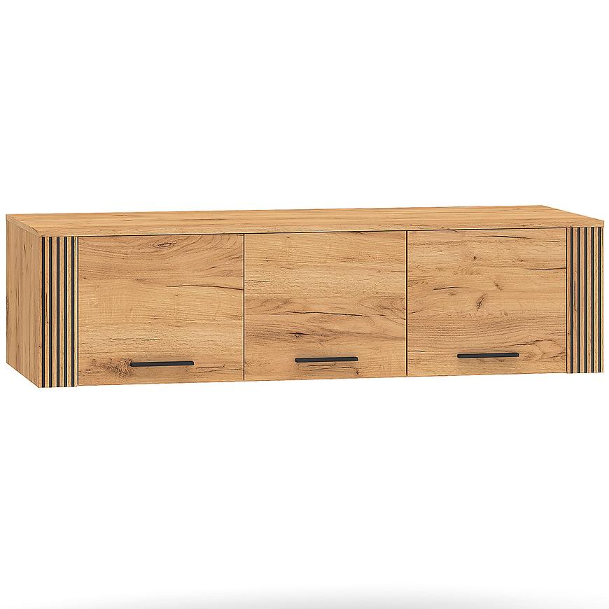 Nástavec Skříň Urso 11 3D dub craft zlatá/černá Baumax