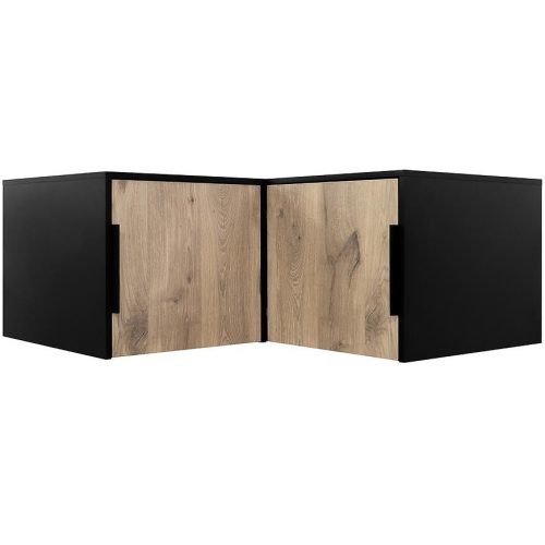 Nástavec na rohovou skříň Duarte černá/dub viking Baumax