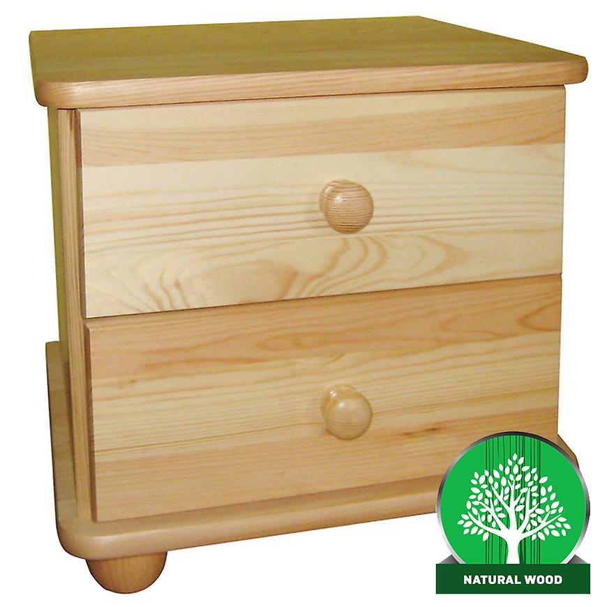 Noční stolek 2 zásuvky borovice Baumax