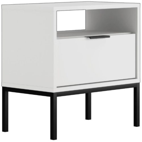 Noční stolek Austin bílá/černá Baumax