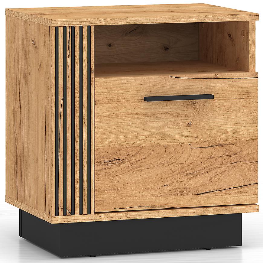 Noční stolek Urso 09 dub craft zlatá/černá Baumax