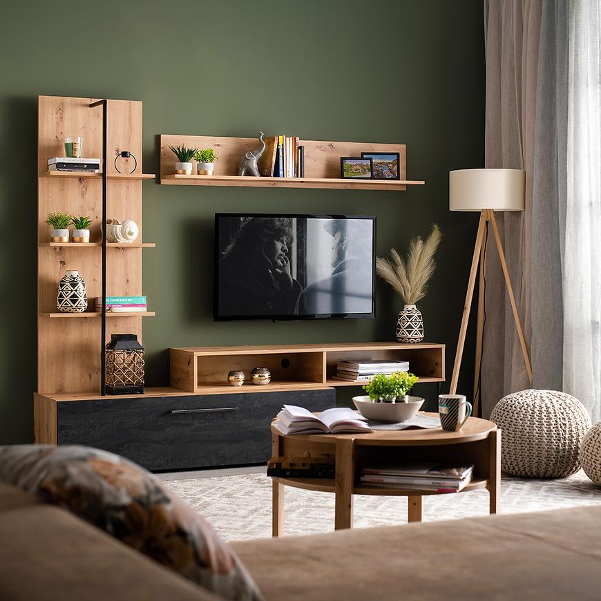 Obývací Stěna Evora artisan/černá 11011202 Baumax