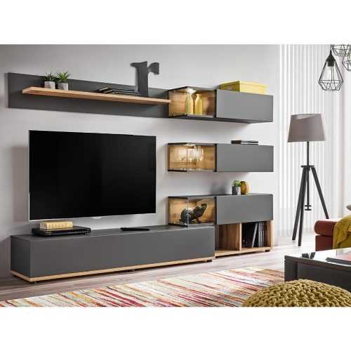 Obývací stěna Silk 240cm antracit/wotan Baumax