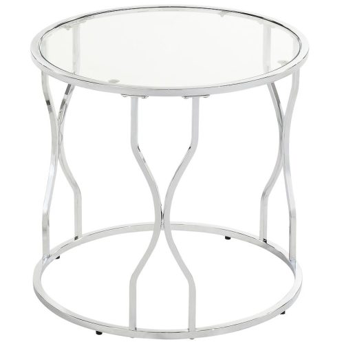 Odkládací stolek GC7281 55x55x53 chrom/sklo Baumax