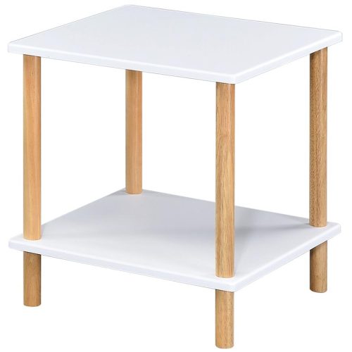 Odkládací stolek GC7404 40x40x45 bílá/přírodní Baumax