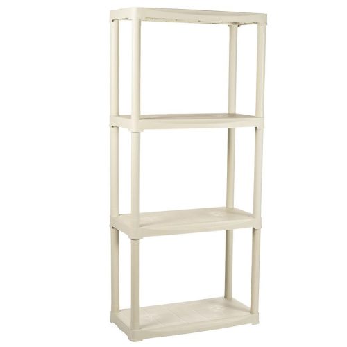 Plastový regál T60/4E écru 133x60x30 cm – 4 police/20 kg Baumax