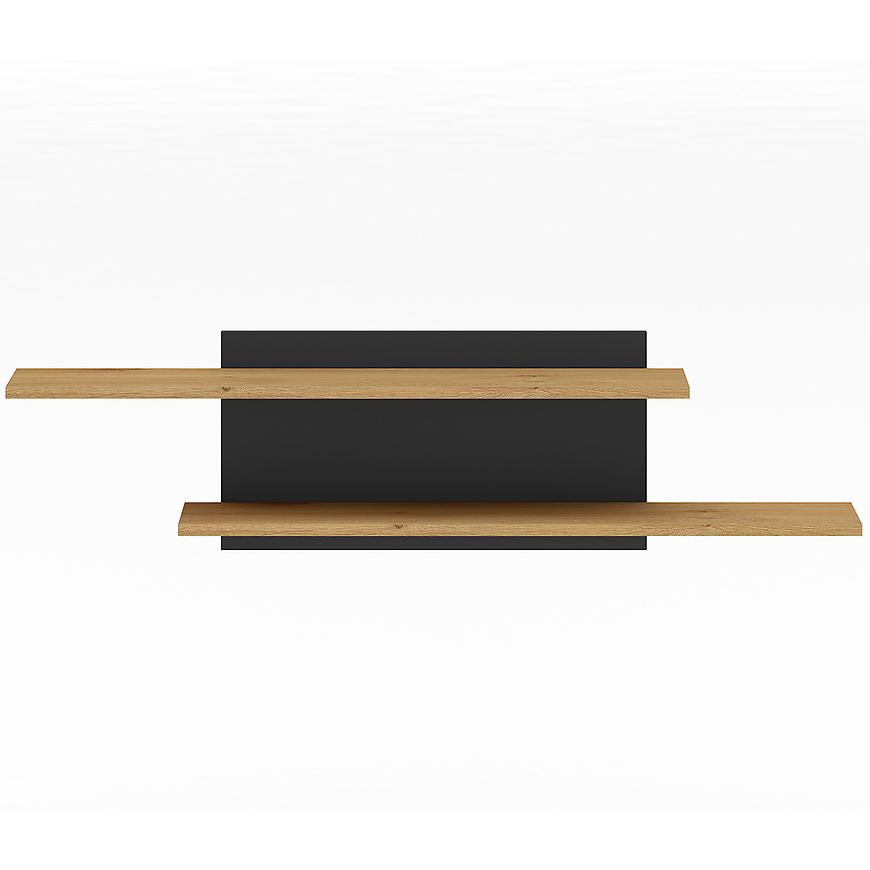 Polička Modesto 08 dub/černá Baumax