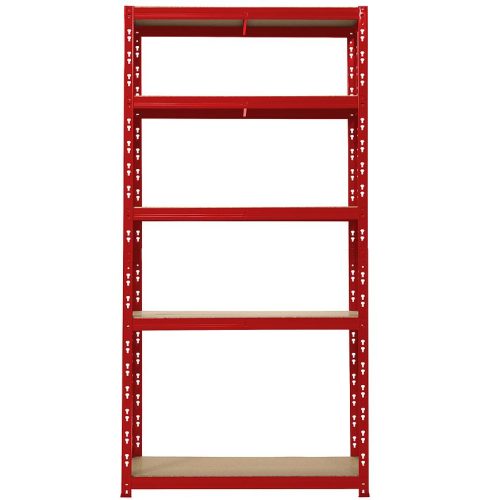 Policový regál červený 175 kg RNDU 30-5 180x90x30 Baumax