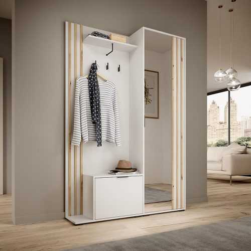 Předsíňová stěna Nelly bílá/ dub artisan Baumax