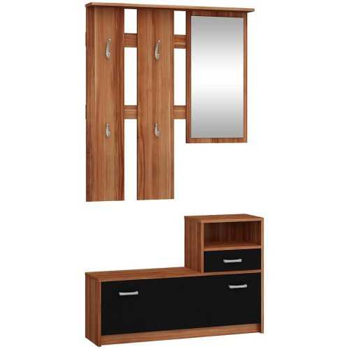 Předsíňová stěna So Skříň Na Topá Luna Slivkový/Čierny Le Baumax