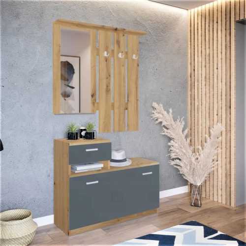 Předsíňová stěna Vegas Artisan/Grafit Baumax