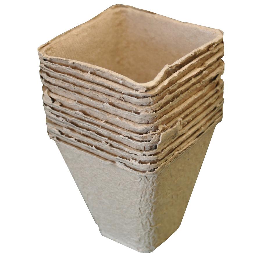 Rašelinový květináč hranatý ø8cm 12 ks Baumax