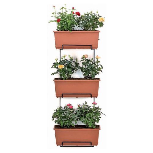 Regál závěsný se 3 truhlíky