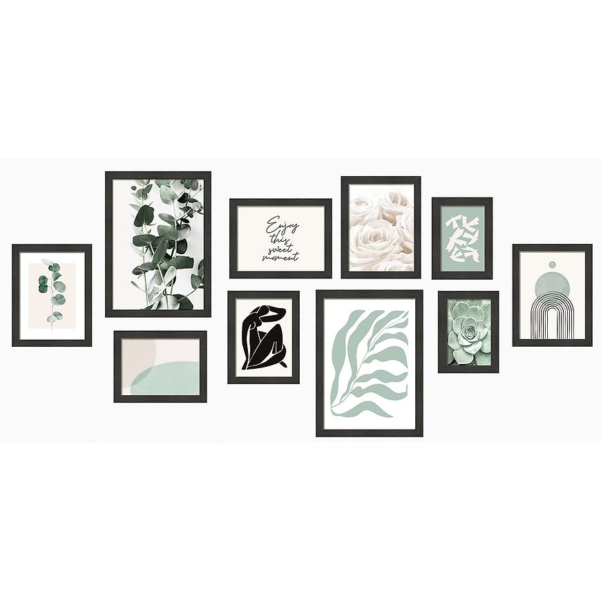 Sada fotorámečků mdf 10-dílný m1126 charcoal black