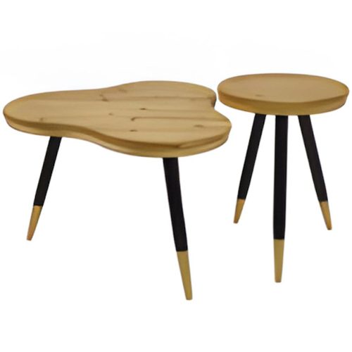 Sada odkládacích stolků Akim 10794 dub/černá Baumax