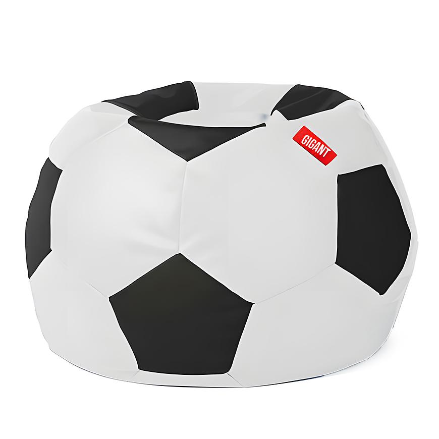 Sedací vak fotbalový míč ekokůže bílo-černý Baumax