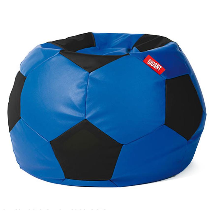 Sedací vak fotbalový míč ekokůže modro-černý Baumax